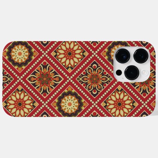 RED GOLD CREAM MANDALA PATTERN Case-Mate iPhone HÜLLE (Rückseite (Horizontal))