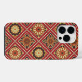 RED GOLD CREAM MANDALA PATTERN iPhone HÜLLE (Rückseite (Horizontal))