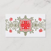 Red Gold Daisy - Business Cards Visitenkarte (Rückseite)