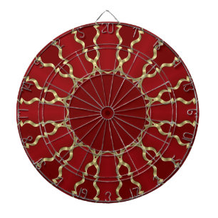 Red Gold Decorative Dartboard Dartscheibe