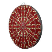 Red Gold Decorative Dartboard Dartscheibe (Vorderseite rechts)