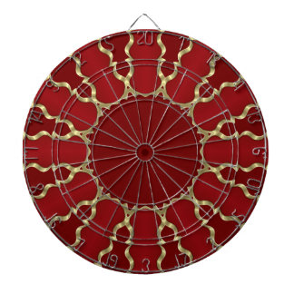 Red Gold Decorative Dartboard Dartscheibe