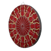 Red Gold Decorative Dartboard Dartscheibe (Vorderseite rechts)
