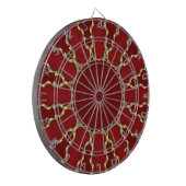 Red Gold Decorative Dartboard Dartscheibe (Vorderseite Links)