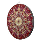 Red Gold Decorative Dartboard Dartscheibe (Vorderseite rechts)