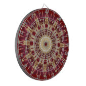 Red Gold Decorative Dartboard Dartscheibe (Vorderseite Links)