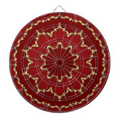 Red Gold Decorative Dartboard Dartscheibe (vorne)