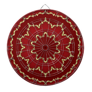 Red Gold Decorative Dartboard Dartscheibe