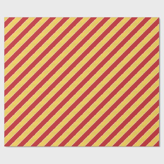 Red Gold Diagonal Stripes Imitate schießen Weihnac Geschenkpapier (Flach)