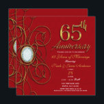 Red & Gold Diamond 65 65 Jahrestag Einladung<br><div class="desc">Red & Gold Diamond 65 65 Jubiläum Einladung</div>
