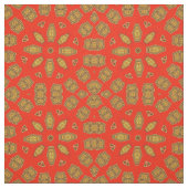 Red Gold Diamond Circle Pattern Stoff (Muster)