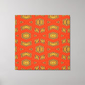 Red Gold Diamond Muster Leinwanddruck (Vorderseite)