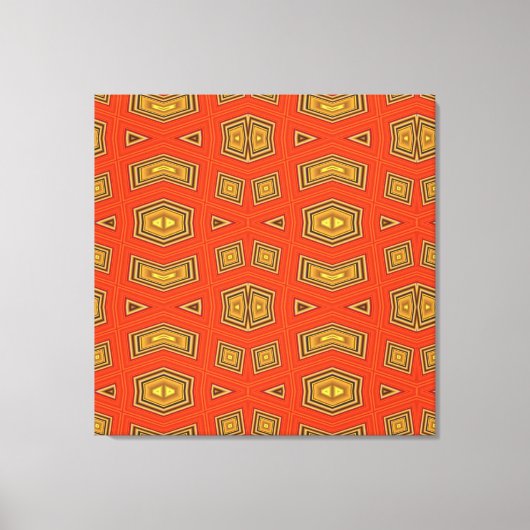 Red Gold Diamond Muster Leinwanddruck (Vorderseite)