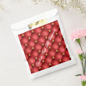 Red Gold Diamond Tufed Custom Text Fevor Bag Geschenktütchen (Versiegelt)