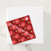 Red Gold Diamond Tufed Custom Text Geschenkmarke Geschenkanhänger (Beispiel)