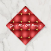 Red Gold Diamond Tufed Custom Text Geschenkmarke Geschenkanhänger (Rückseite)