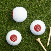 Red Gold Diamond Tufed Custom Text Golf Balls Golfball (Insitu Gras)