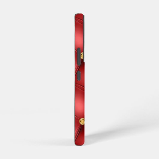 Red Gold Diamond Tufed Custom Text Ihr Name Samsung Galaxy Hülle (Rechte Seite)