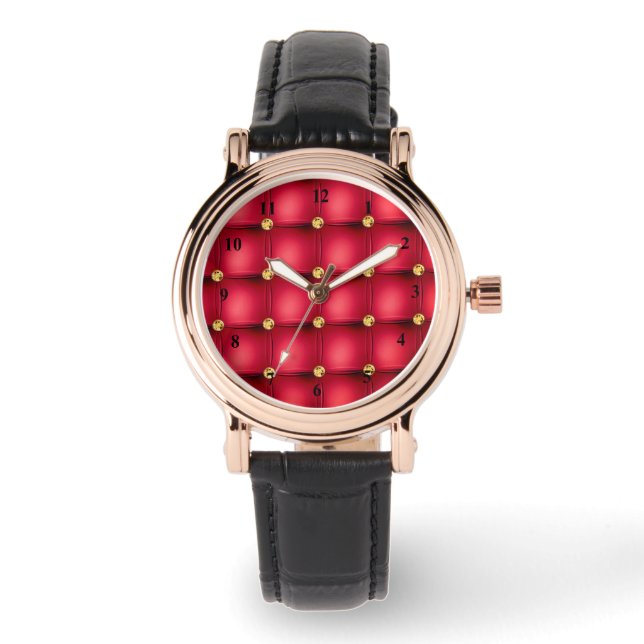 Red Gold Diamond Tuflite Watch Armbanduhr (Vorderseite)