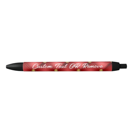 Red Gold Diamond Tufted Pen mit benutzerdefinierte Kugelschreiber (Vorderseite)