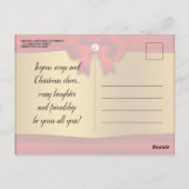 Red, Gold & Diamond Weihnachtszeit-Party Einladung Postkarte (Rückseite)