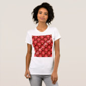 Red Gold Diamonds Tufed Custom Text T - Shirt (Vorne ganz)