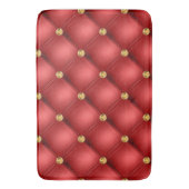 Red Gold Diamonds Tufted Bath Mat Badematte (Vorderseite Vertikal)