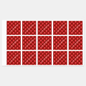 Red Gold Diamonds Tufted Stickers mit benutzerdefi Etiketten (Blatt)