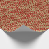 Red Gold Diamonds Wrapping Paper Geschenkpapier (Ecke)