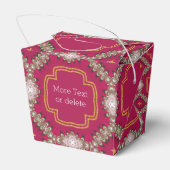 Red Gold Eastern Oriental nehmen die Gefälligkeits Geschenkschachtel (Rückseite)