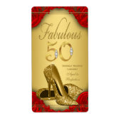 Red Gold Fabulous 50 Weinflaschen Etiketten (Vorne)