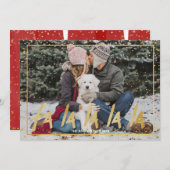 Red & Gold Fan La La La La Snowy Weihnachten (Vorne/Hinten)