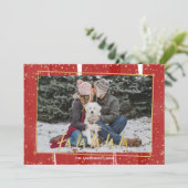 Red & Gold Fan La La La La Snowy Weihnachten (Stehend Vorderseite)