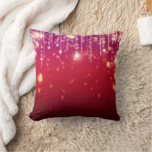 Red & Gold festliche Lichter Kissen (Decke)