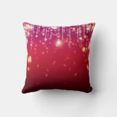 Red & Gold festliche Lichter Kissen (Rückseite)