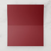 Red Gold Floral Birthday Party Platzkarte (Innenseite Aufgefaltet)