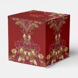 Red Gold Floral Holiday Geschenkboxen Geschenkschachtel