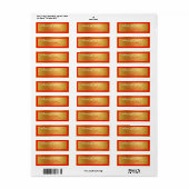 Red & Gold Foil Class of 2024 Abschluss Address (Vorne)