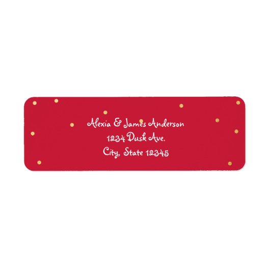 Red & Gold Foil Elegant Holiday Einladung (Vorne)