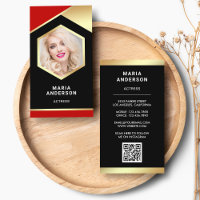 Red Gold Foil Model Acress QR Code Foto