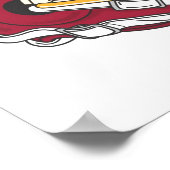 Red & Gold Football Helm Poster (Ecke)