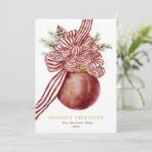 Red Gold Frohe Festtage Weihnachten (Stehend Vorderseite)