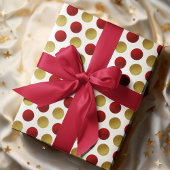 Red Gold Funkelnd Weihnachtswrapping Paper Geschenkpapier