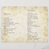 Red Gold Gatsby Paisley Peacock Wedding Program (Rückseite)