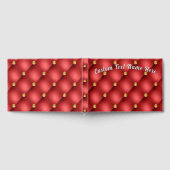 Red Gold Gemstone Tufed Custom Text Gästebuch (Voll)