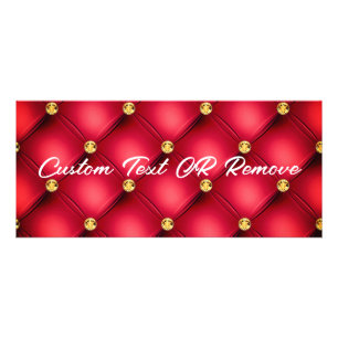 Red Gold Gemstone Tufon Rack Card und benutzerdefi Werbekarte