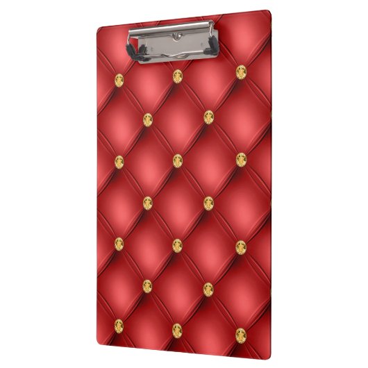 Red Gold Gemstone Tuft Clipboard Klemmbrett (Links)
