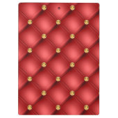 Red Gold Gemstone Tuft Clipboard Klemmbrett (Rückseite)