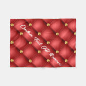 Red Gold Gemstone Tuft Fleece Blanken Custom Text (Vorderseite (Horizontal))