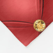 Red Gold Gemstone Tuft Fleece Blanken Custom Text (Ecke)